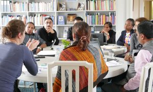 Participants take part in a group discussion