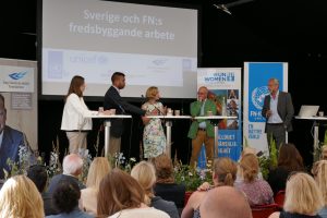 Annika Schabbauer (Operation 1325); Efraim Gomez (UN Policy Department); Chris Coulter (Folke Bernadotte Academy); Aleksander Gabelic (UN Association-Sweden); Henrik Hammargren (Dag Hammarskjöld Foundation)