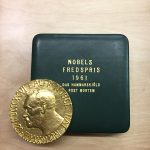 Dag Hammarskjöld's Nobel Peace Prize medal, awarded posthumously in 1961.