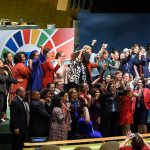 An image from the opening of the 64th Session of Commission on Status of Women